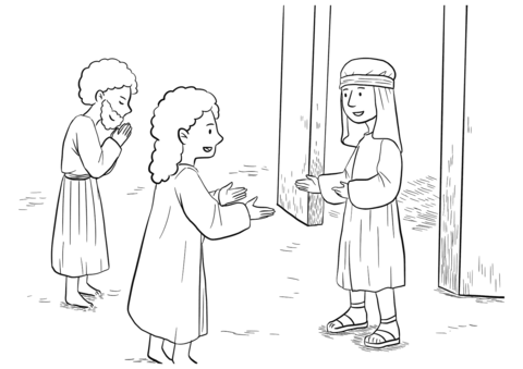 Luke 10 4 6 Sending Of The Seventy Coloring Page